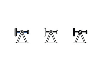 Swing Balancer icons set vector stock illustration.