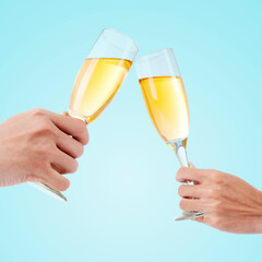 Hand holding a glass drinking wine