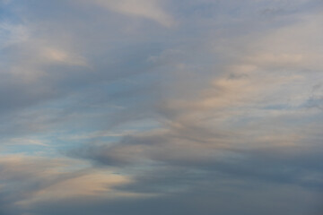 Różne rodzaje chmur na niebie o różnej porze dnia