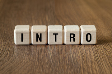 Intro - word concept on building blocks, text