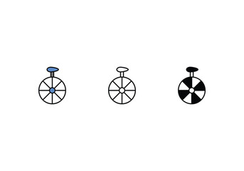 Unicycle icons set vector stock illustration. © Bizz