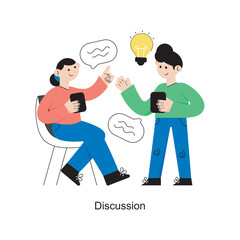 Discussion Flat Style Design Vector illustration. Stock illustration