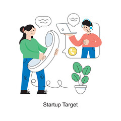 Startup Target Flat Style Design Vector illustration. Stock illustration