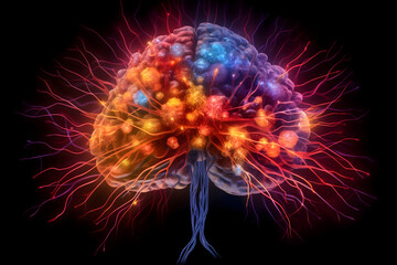 brain and nerve cells electrical pulses Neurons electrical pulses. Interconnected neurons with electrical pulses