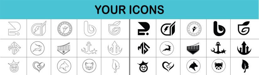 Professional icons design for your business