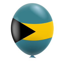 Flag of the Bahamas in the shape of a balloon. Illustration