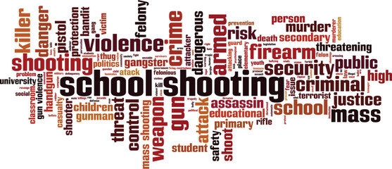 School shooting word cloud