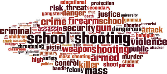 School shooting word cloud © laufer