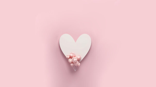 Cartão de dia das mães com lindas flores, fundo rosa claro rômantico 