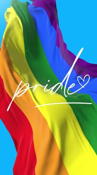 Rainbow waving flag. Pride Month Celebrate. Lgbt, lgbtq, lgbtqia, gay and lesbian pride background. Sexual and homosexual equality concept.
