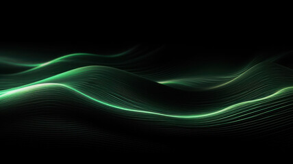 Modern Abstract Design with Green Blurred Lines