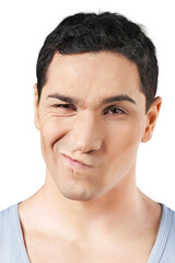 Obraz premium Different beautiful expressions of male face