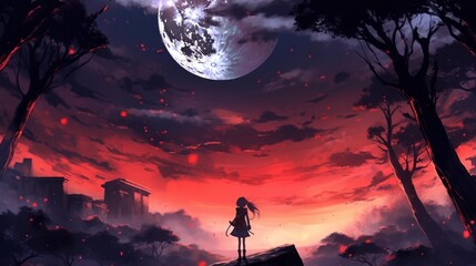 Obraz premium Game Art Anime Background Wallpaper