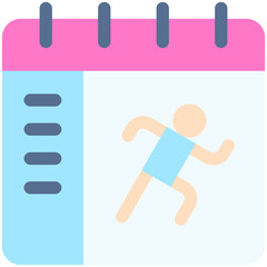 Calendar icon, Marathon related vector
