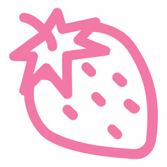 Strawberry drawing for design decoration.
