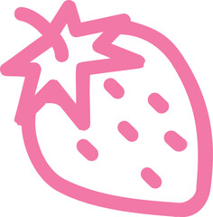Strawberry drawing for design decoration.
