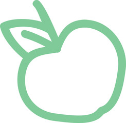 Apple drawing for design decoration.