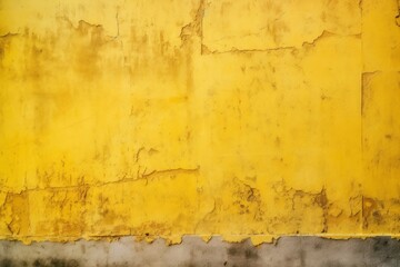 Old yellow wall texture. Abstract background for design with copy space. Generative ai