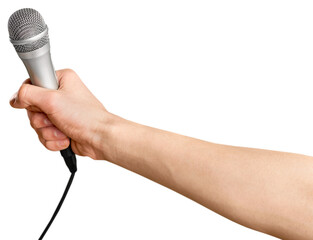 HHumand Hand with music microphone