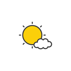 Sunny icon design with white background stock illustration