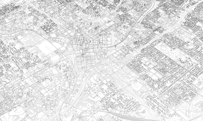 Fototapeta na wymiar 3D illustration of Atlanta mass building