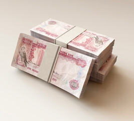 Dirham Cash Note Pile