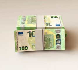 Euro Cash Note Pile