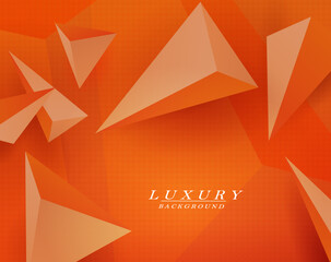 Illustration in orange color with a gradient with triangular shapes