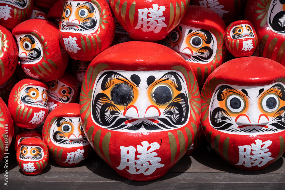 Wall mural big size Daruma doll in Katsuoji Temple