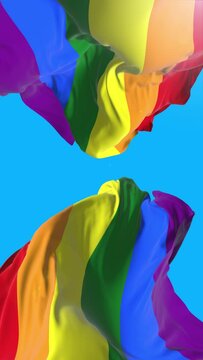 Rainbow waving flag. Pride Month Celebrate. Lgbt, lgbtq, lgbtqia, gay and lesbian pride background. Sexual and homosexual equality concept.
