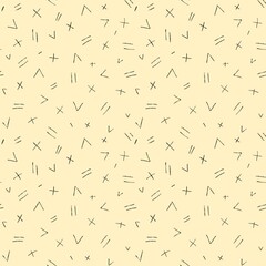 Abstract scribble minimal a beige seamless pattern