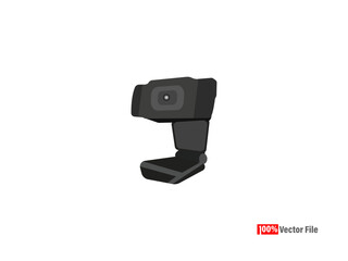 USB PC Computer Webcam webcam Vector Isometric CCTV webcam elements Security and technology concept - webcam Vector illustration isolated on white background CCTV camera icons. Vector webCam. 