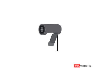 USB PC Computer Webcam webcam Vector Isometric CCTV webcam elements Security and technology concept - webcam Vector illustration isolated on white background CCTV camera icons. Vector webCam. 