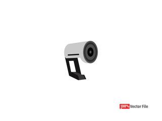  Vector illustrations web Cam. Isometric CCTV elements Security and technology concept - webcam Vector illustration isolated on white background CCTV camera icons.