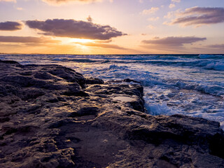 sunset over the sea