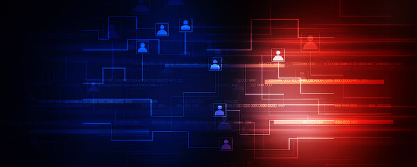 2d illustration Business Network concept