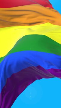 Rainbow waving flag. Pride Month Celebrate. Lgbt, lgbtq, lgbtqia, gay and lesbian pride background. Sexual and homosexual equality concept.