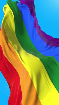 Rainbow waving flag. Pride Month Celebrate. Lgbt, lgbtq, lgbtqia, gay and lesbian pride background. Sexual and homosexual equality concept.