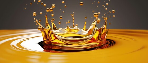 Golden water ripple, generative ai