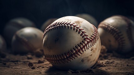 Baseball Ball, Generative AI, Illustration