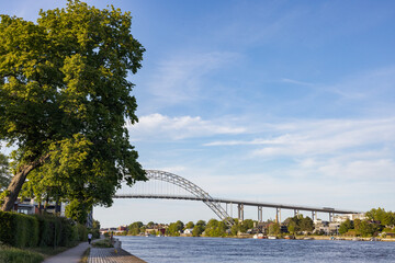 Bridge over the Glomma river in Fredrikstad city, Norway
