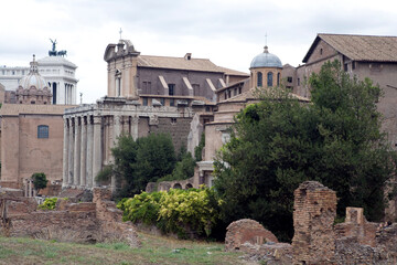 Obraz premium Forum center from the Palatine Hill - Rome - Italy