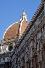 View of Santa Maria de Fiore (Duomo) and the Campanille - Piazza di san Giovanni - Florence - Italy