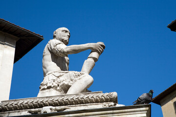 Detail of statue - Capelle Medicee - Piazza Madonna degli Aldobrandini - Florence - Italy