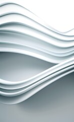 White and gray color tone smooth wavy curvy lines abstract background.
