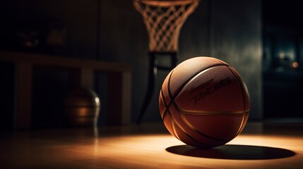 Basketball Ball, Generative AI, Illustration