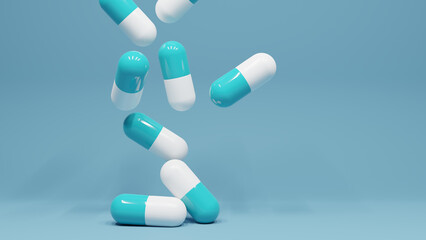 Pharmaceutical Capsule for Prescription Medicine in Studio Shot
