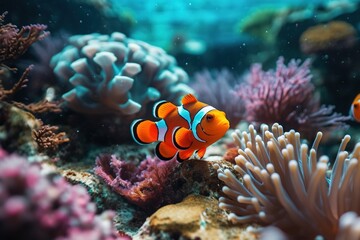 Naklejka na ściany i meble Beautiful Clownfish