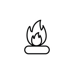 Bonefire icon design with white background stock illustration