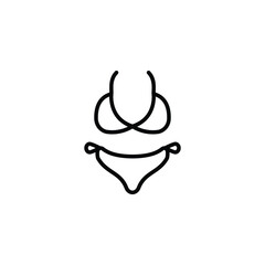 Swiming Suit icon design with white background stock illustration